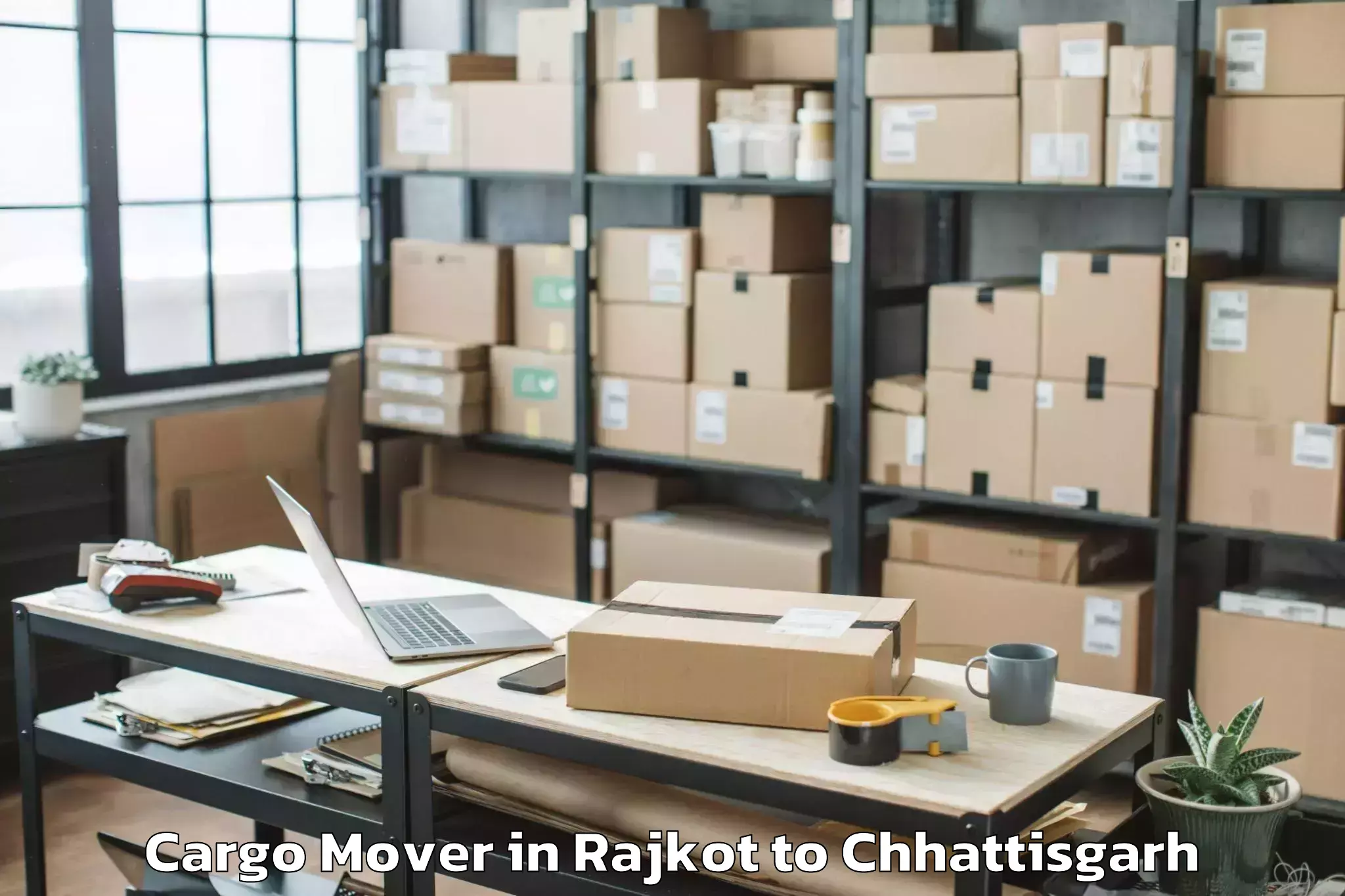 Top Rajkot to Kumhari Cargo Mover Available